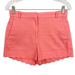 J.Crew 3" short with scalloped hem in Coral size 2